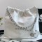 Chanel 22 Hanbag White Calfskin With Silver-Tone Metal Medium 39cm