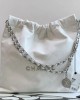 Chanel 22 Hanbag White Calfskin With Silver-Tone Metal Medium 39cm