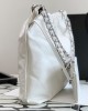 Chanel 22 Hanbag White Calfskin With Silver-Tone Metal Medium 39cm