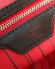 Louis Vuitton M41357 Neverfull GM Damier Ebene Coated Canvas Cerise Red