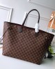 Louis Vuitton M41357 Neverfull GM Damier Ebene Coated Canvas Cerise Red