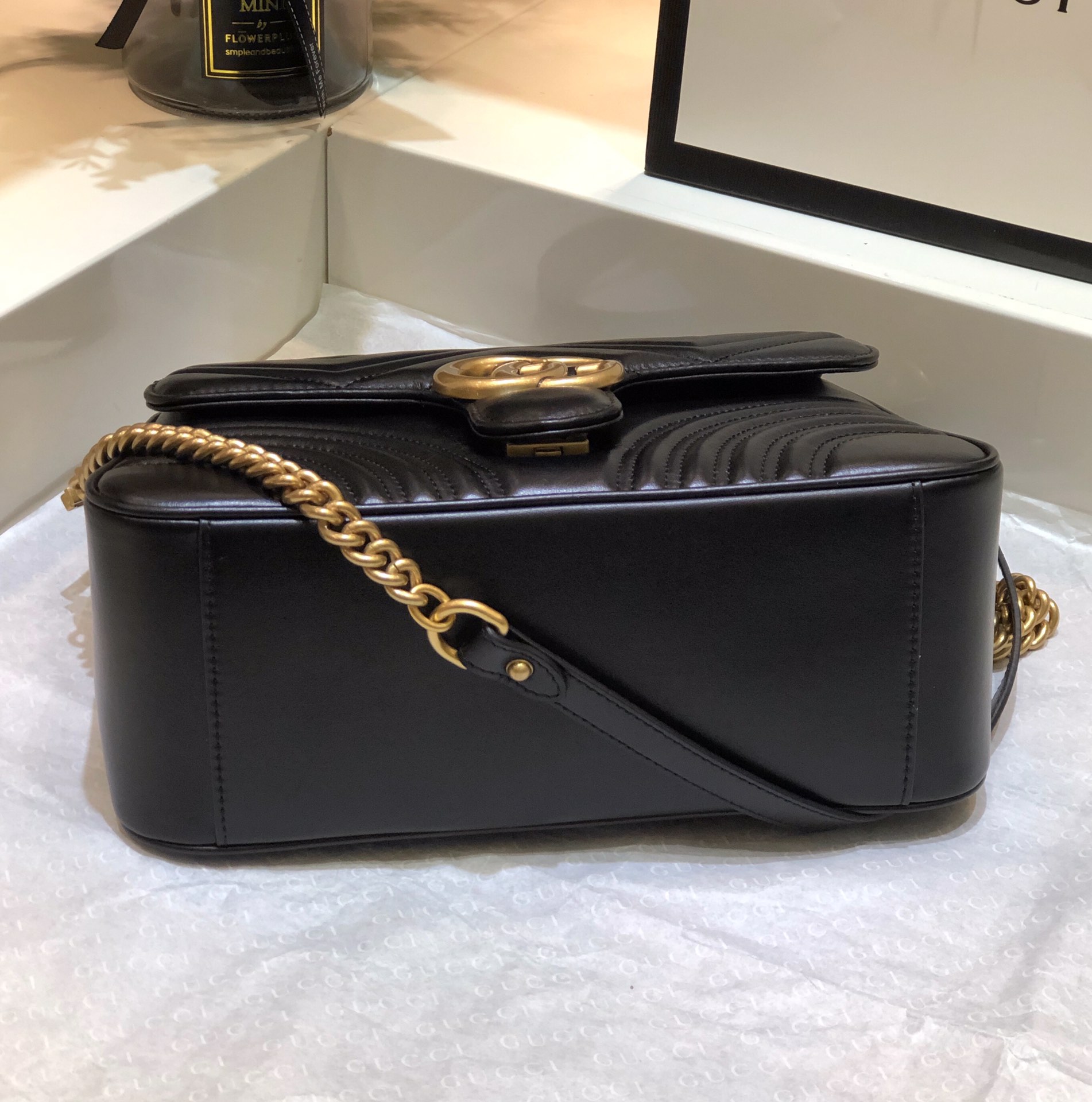 Gucci GG Marmont Small Top Handle Bag 498110 Black