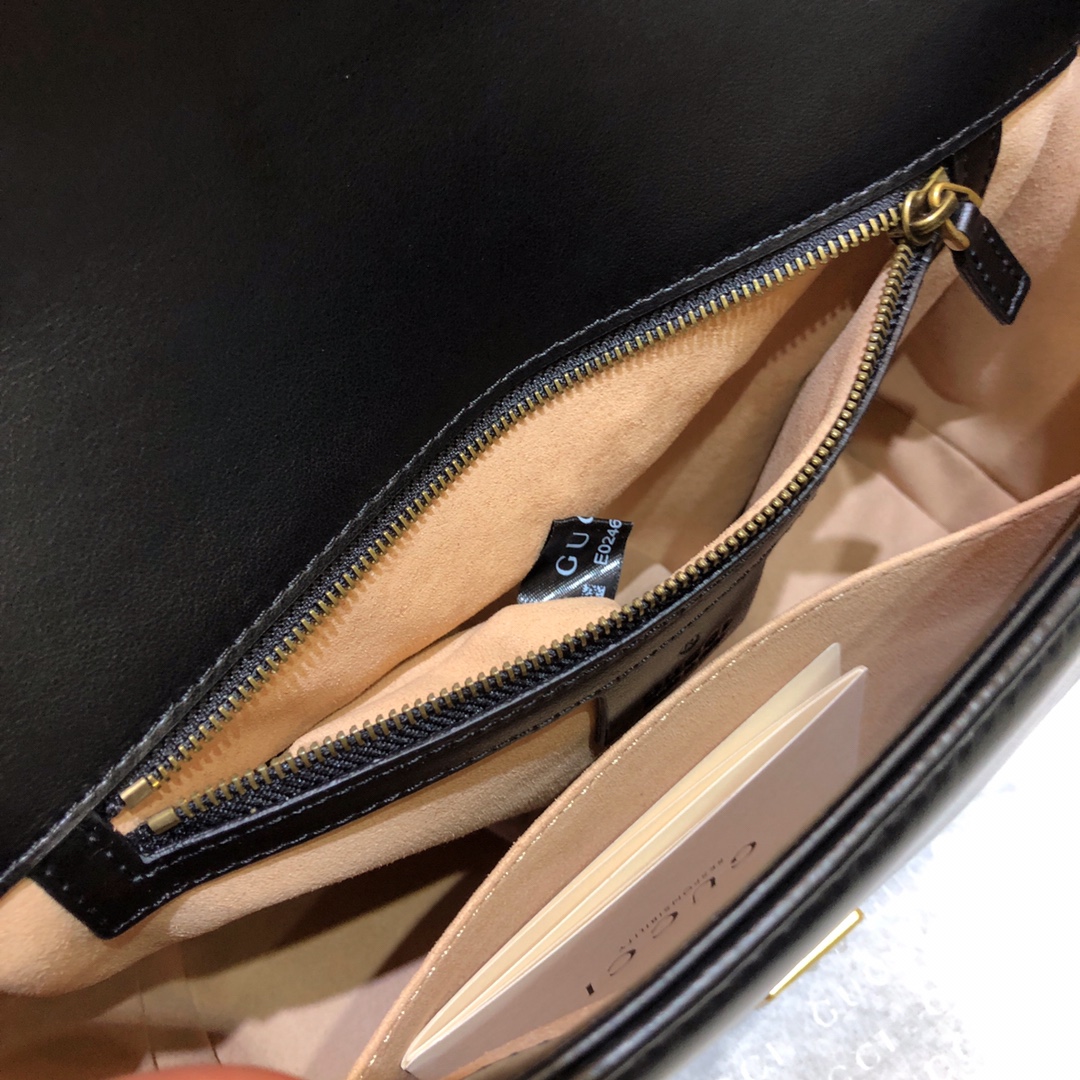 Gucci GG Marmont Small Top Handle Bag 498110 Black