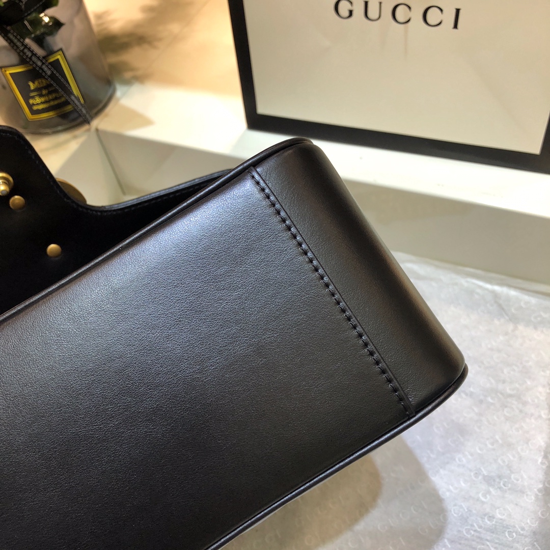 Gucci GG Marmont Small Top Handle Bag 498110 Black