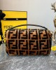 FENDI BAGUETTE NM ZUCCA SHEARLING 0191 (27*13*6cm)