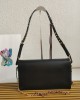 PRADA SOFT SOUND LARGE LEATHER SHOULDER BAG WITH CHARMS 1BD378 (35*19.5*10.5cm)