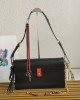 PRADA SOFT SOUND LARGE LEATHER SHOULDER BAG WITH CHARMS 1BD378 (35*19.5*10.5cm)