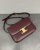 CELINE SHINY CALFSKIN MEDIUM TRIOMPHE LIGHT BURGUNDY (23*15*5cm)