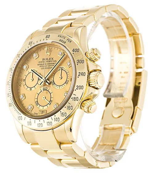 Rolex Cosmograph Daytona Champagne Diamond Dial Men's Watch 116528-0033