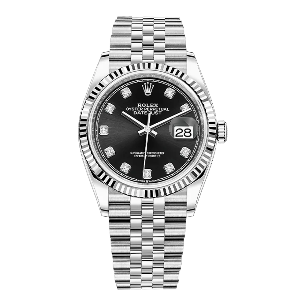 Rolex Black Dial Datejust 126234-0027 Watch 36Mm