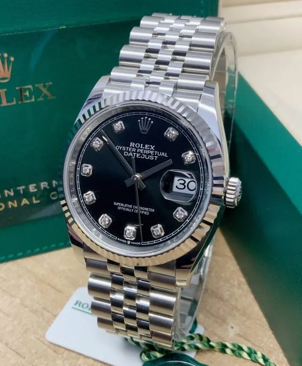 Rolex Black Dial Datejust 126234-0027 Watch 36Mm