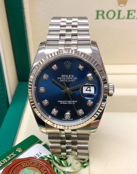 Rolex Datejust 36 Automatic Blue Diamond Dial Jubilee Bracelet 126234 Watch