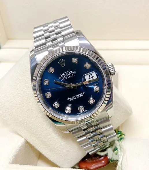 Rolex Datejust 36 Automatic Blue Diamond Dial Jubilee Bracelet 126234 Watch