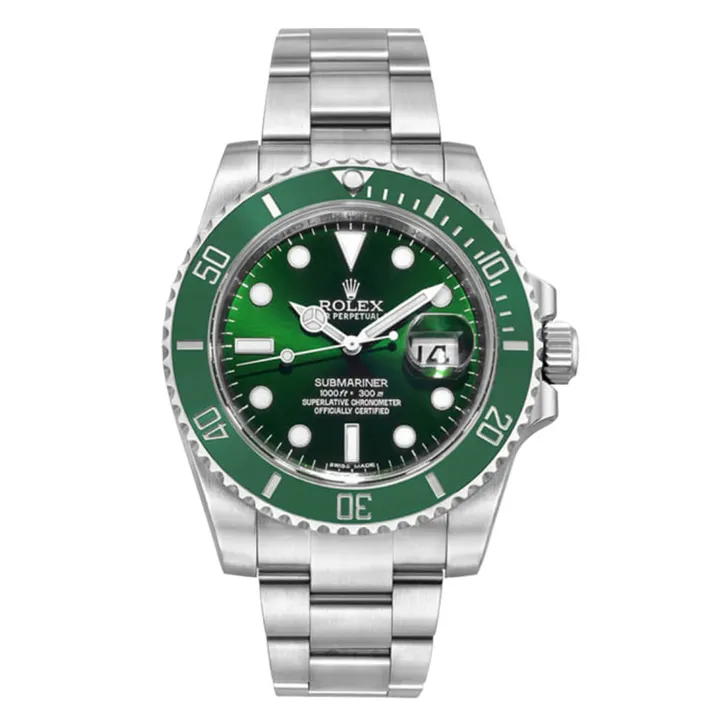 Rolex Submariner Oyster Perpetual Date Hulk Mens Watch 116610