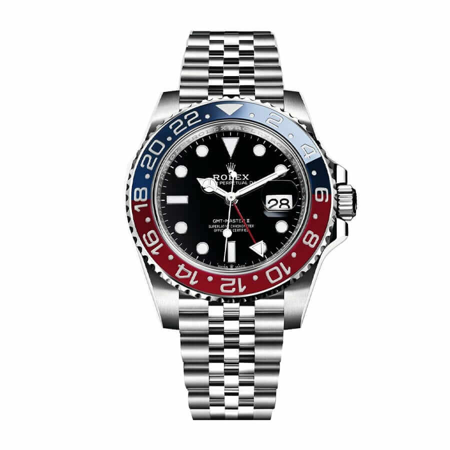 Rolex GMT Pepsi Black Dial 41mm Platinum Jubilee  Bracelet 126710BLRO