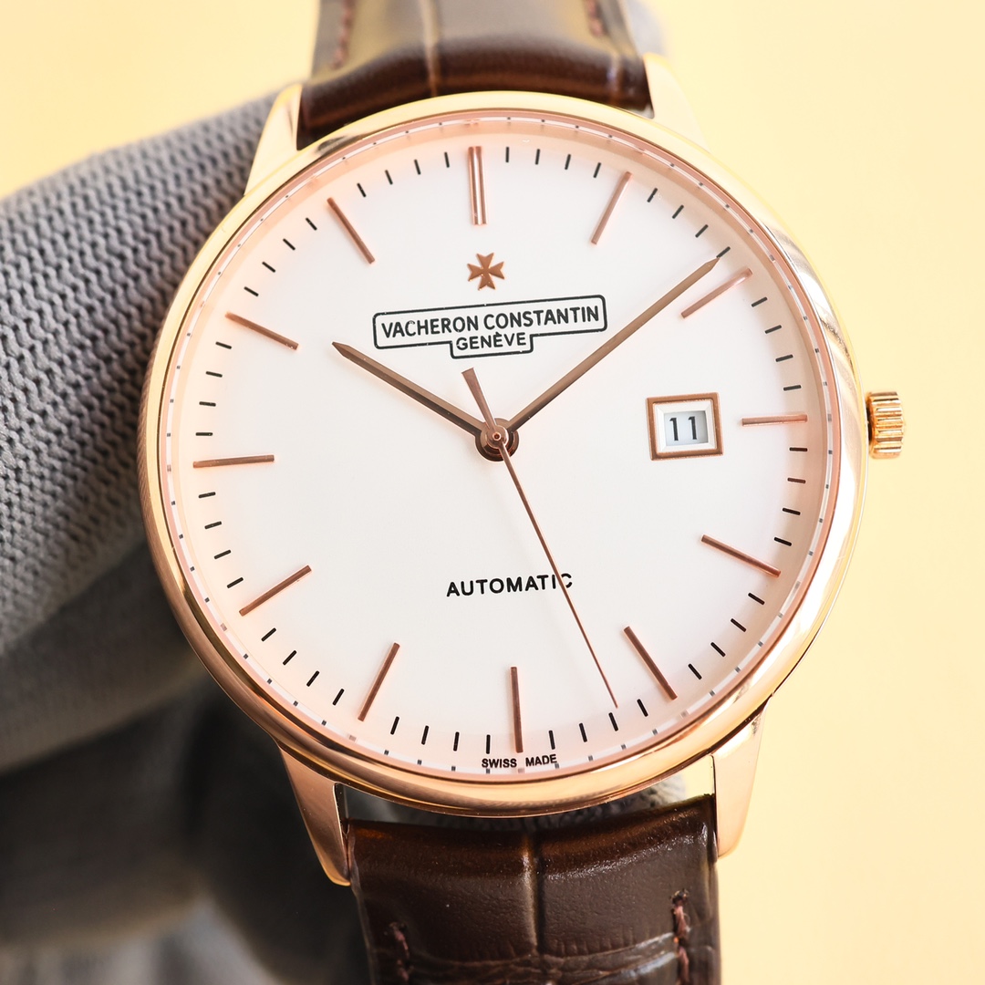 Vacheron Constantin Patrimony Multi-Color Dial 40 mm Steel/ Rose Gold/ Gold Leather Bracelet 