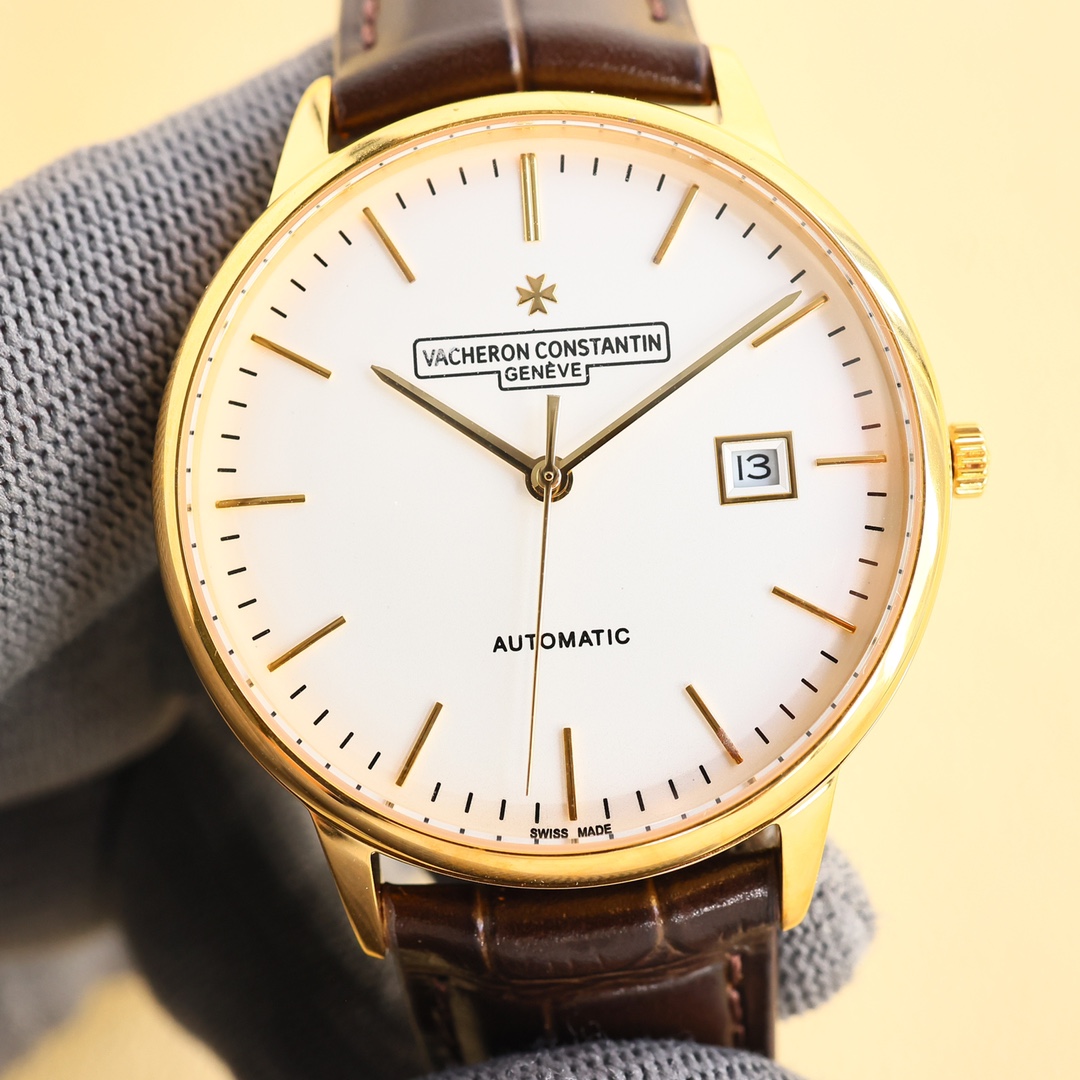 Vacheron Constantin Patrimony Multi-Color Dial 40 mm Steel/ Rose Gold/ Gold Leather Bracelet 