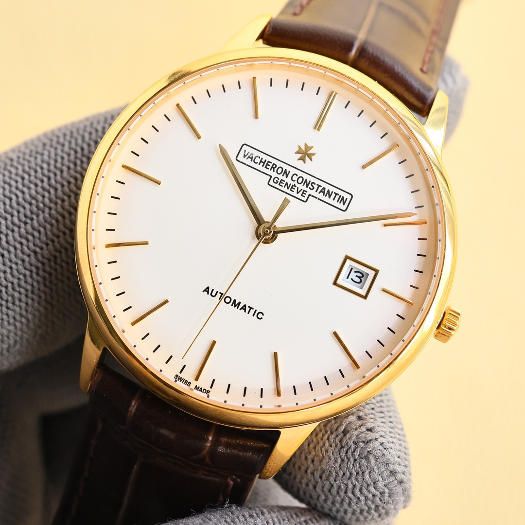 Vacheron Constantin Patrimony Multi-Color Dial 40 mm Steel/ Rose Gold/ Gold Leather Bracelet 