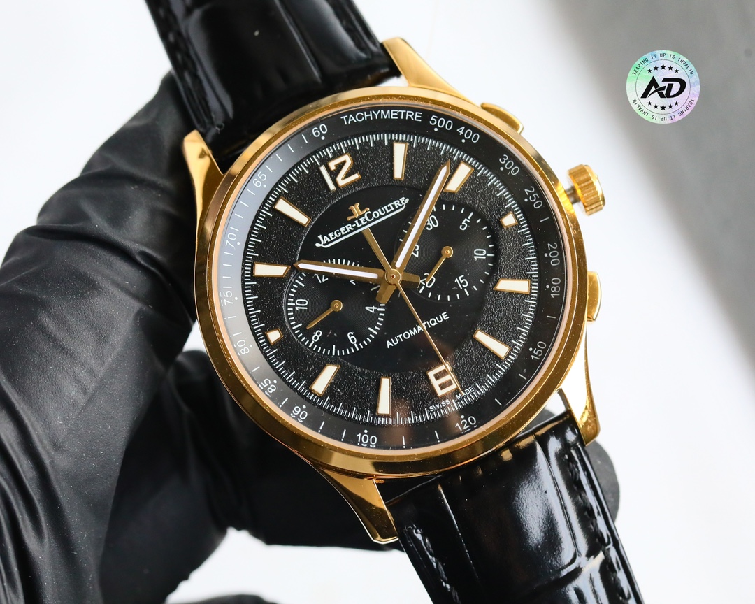 Jaeger-LeCoultre Polaris Chronograph Multi-Color Dial 43 mm Steel/ Rose Gold/ Gold Leather Bracelet 