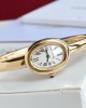 Cartier Baignoire White Dial 18*24 mm Gold Bracelet 