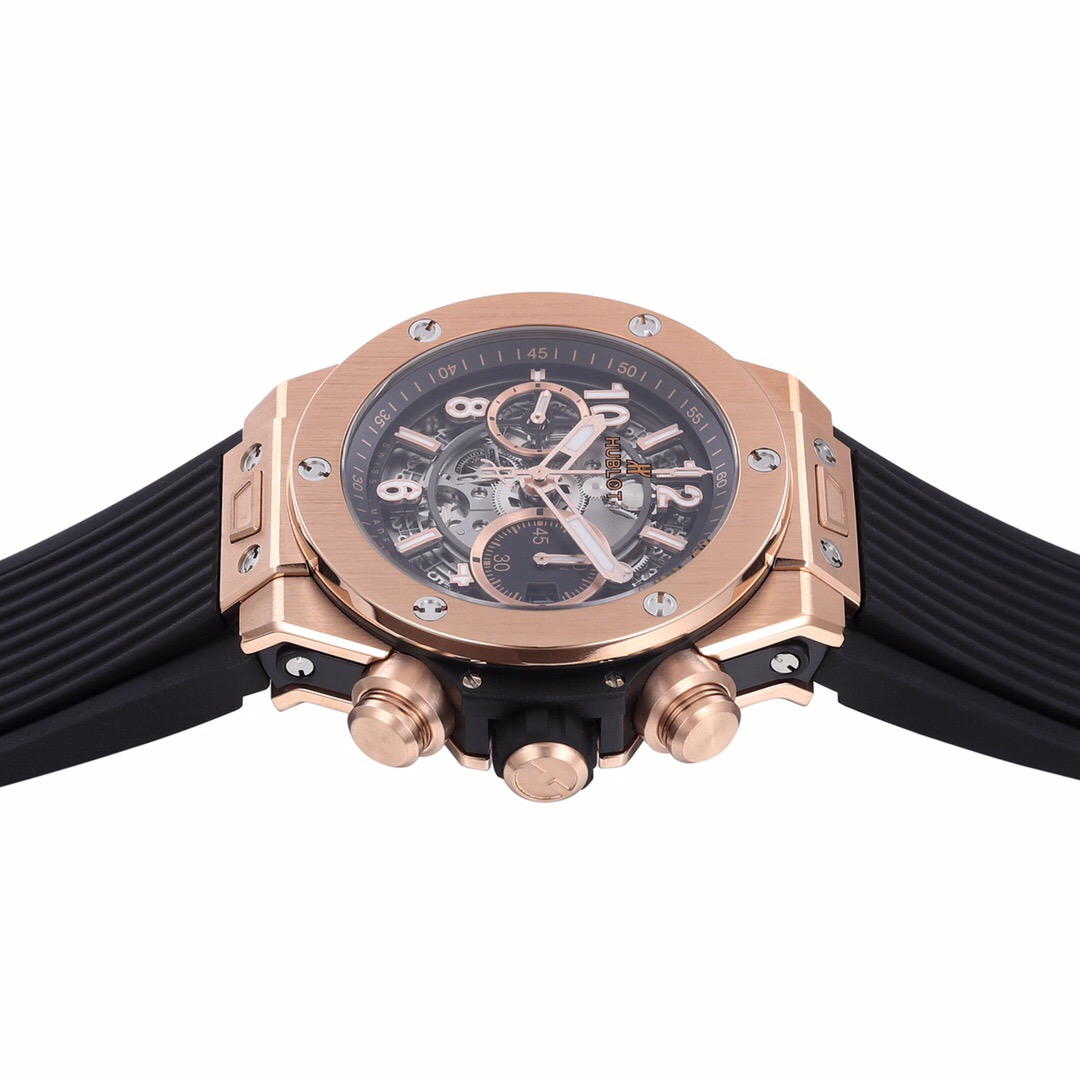 Hublot BigBang Black Dial 45 mm Rose Gold Rubber Bracelet 