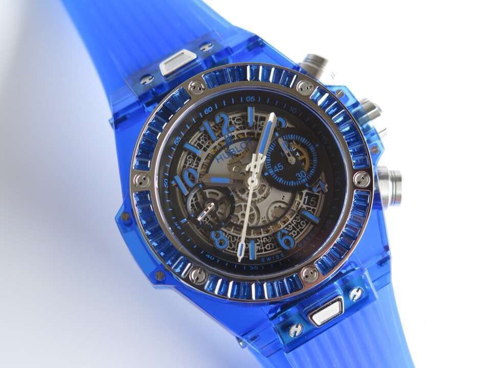 Hublot BigBang Black Dial 45 mm Blue Rubber Bracelet 