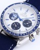 Omega Speedmaster White Snoopy Dial 42 mm Blue Canvas Bracelet 