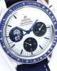 Omega Speedmaster White Snoopy Dial 42 mm Blue Canvas Bracelet 