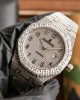 Audemars Piguet Royal Oak Iced Out White Dial 41mm Steel with Diamond Oyster Bracelet 