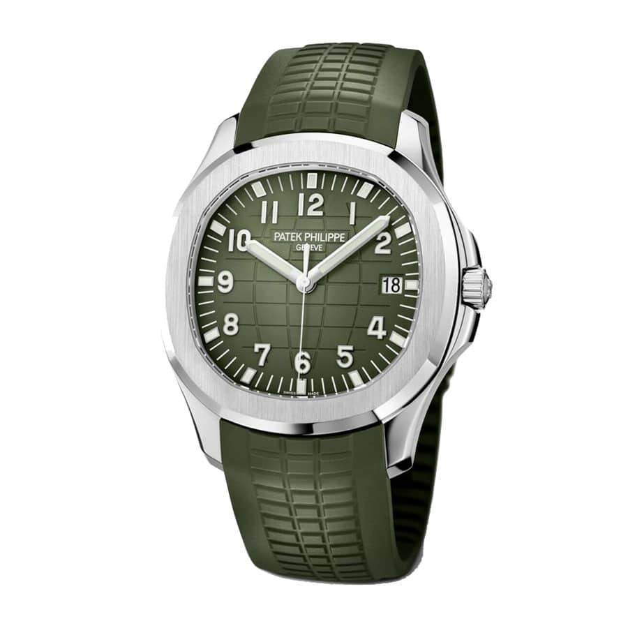 Patek Philippe Aquanaut Green Dial 42mm Green Rubber Bracelet 5168G 