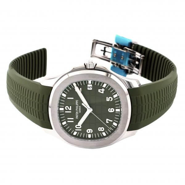 Patek Philippe Aquanaut Green Dial 42mm Green Rubber Bracelet 5168G 