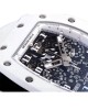 Richard Mille RM011 Black Dial 50.5mm White Rubber Bracelet 