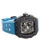 Richard Mille RM011 Black Dial 50mm Blue Rubber Bracelet 