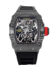 Richard Mille RM035 Black Dial 49.48mm Black Rubber Bracelet 