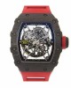 Richard Mille RM035 Black Dial 50mm Red Rubber Bracelet 