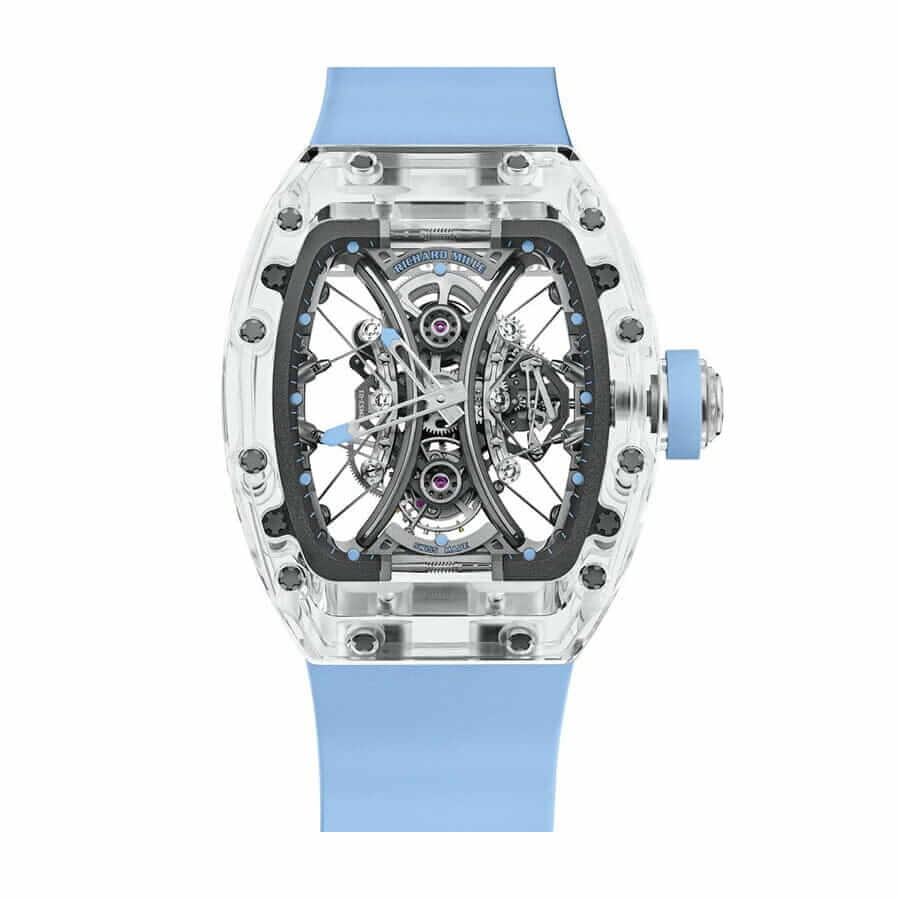 Richard Mille RM055 Transparent Dial 44mm Blue Rubber Bracelet 