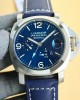 Panerai Luminor Blue Dial 44 mm Steel Leather Bracelet 