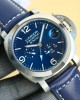 Panerai Luminor Blue Dial 44 mm Steel Leather Bracelet 